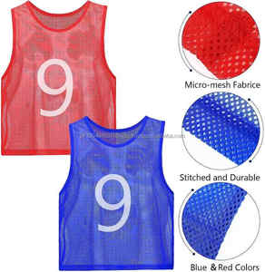 Babero de entrenamiento de fútbol de secado rápido para adultos Chaleco de malla con estampado de logotipo de fútbol Jersey de ropa de fútbol para adultos - Product Image 5