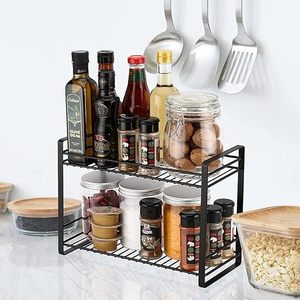 Estante Organizador de Metal para Cocina, Estante de Especias, Estantes de Baño Multiusos, Contenedores de Azúcar, Soporte de Frascos para Almacenamiento en Encimera - Product Image 3