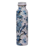 Bouteille d'eau de luxe en alliage d'aluminium 32 oz finition antique avec couvercle mousqueton, écologique, unisexe, pour extérieur, yoga, bureau, coffret cadeau