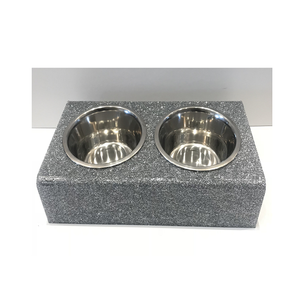 Cuenco de comida de acero inoxidable para perros, decoración de color plateado, diseño clásico, cuenco de comida para perros para decoración del hogar y el jardín - Product Image 2