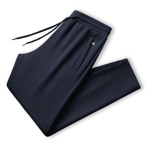 Pantalons de sport 100% coton pour hommes, taille personnalisée, décontractés, couleur unie, automne et hiver, pantalons de survêtement de haute qualité - Product Image 3