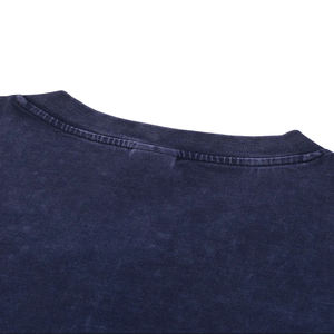 เสื้อยืดลายนูนผ้าคอตตอน100% ไหล่สีทึบของผู้ชายสามารถซักได้แบบธรรมดาโลโก้ได้ตามต้องการ - Product Image 6