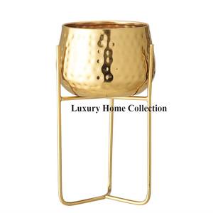 Aluminio fundido minimalista Floral diseñador plata brillante pulido personalización disponible decoración de jardín macetas y jardineras inteligentes - Product Image 4