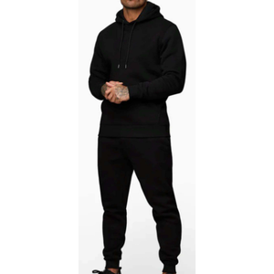 Conjuntos Deportivos para Hombre de Primavera/Otoño, con Dobladillo Dividido, 2 en 1, Sudadera con Capucha de Manga Larga + Pantalones Deportivos, Ropa Deportiva Informal - Product Image 1