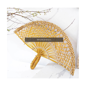 พัดลมฟางไม้ไผ่งานแฮนด์เมดพัดลมระบายความร้อนเป็นมิตรกับสิ่งแวดล้อม - Product Image 4