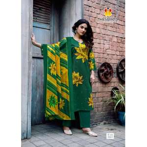 Conjunto Kurti para Mujer, Conjunto Kurti para Niña, Conjunto Kurti de Algodón, Conjunto Kurti con Pantalón para Mujer, Conjunto Kurti con Dupatta para Mujer - Product Image 1