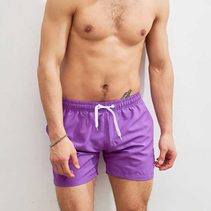 Shorts de bain pour hommes avec poche zippée, 5 pouces, prix de gros, shorts de plage avec doublure de compression, shorts de bain d'été - Product Image 4