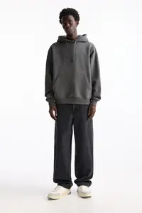 Jeans pour hommes en denim extensible à jambes larges à 5 poches, design vintage tendance, écologique, en spandex/coton, vente en gros d'usine - Product Image 4