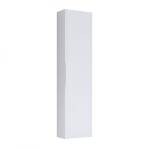 Specchio in argilla lavello in resina bianca opaca da 90 cm con composizione da bagno a colonna - Product Image 3