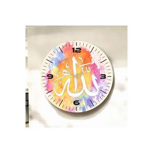 Colorful Religious Pattern Wooden Table <b>Wall</b> <b>Clock</b> <b>50cm</b> Silent Tabletop Gift Colorful Printed Religious Pattern <b>Wall</b> <b>Clocks</b> - Product Image 1