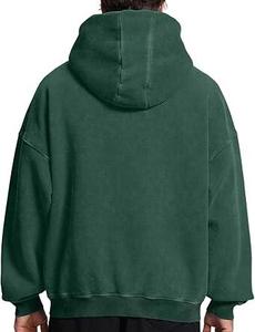 Sudadera con capucha de color sólido lavada con ácido vintage personalizada al por mayor jersey con cremallera pesada sudaderas con capucha lavadas con piedra de gran tamaño - Product Image 5