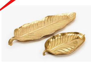 Plato de diseñador de concha con acabado dorado de diseño de tendencia 2025 para servir comida - Product Image 3