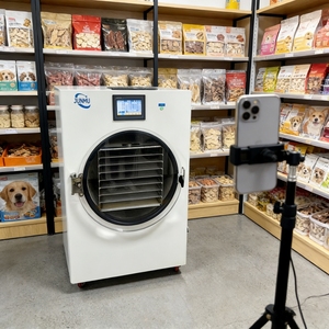 Máquina de Liofilización de Acero Inoxidable, Liofilizador Doméstico de Pequeña Escala para Alimentos Crudos para Mascotas, Golosinas para Perros, Pechuga de Res y Pollo - Product Image 1