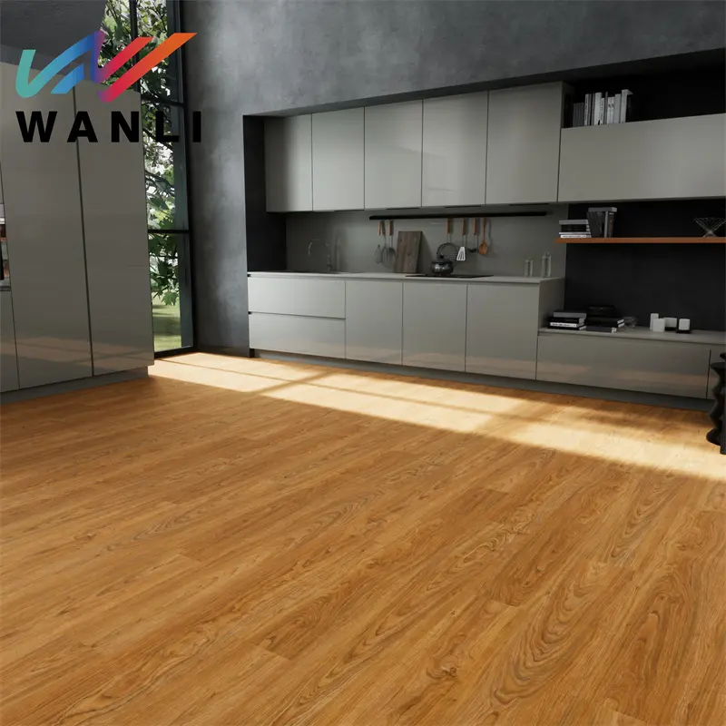 Suelo de vinilo impermeable de 5mm, listón de plástico, antideslizante, laminado de madera