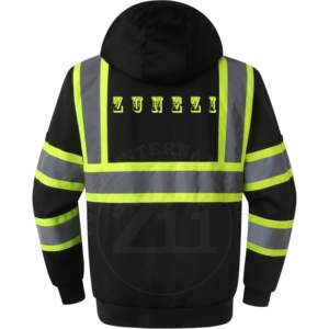 Chaleco de Seguridad Personalizado para Construcción con Capucha Desmontable, Manga Larga, Clase 3, Reflectante, Térmico, de Forro Polar, con Bolsillos en el Pecho - Product Image 4