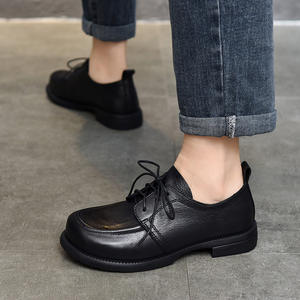 Chaussures Oxford classiques pour hommes en cuir véritable, à lacets, formelles, pour affaires, décontractées, de bureau - Product Image 4