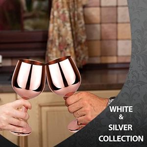 Luxury Copper Wine <b>Glasses</b> Set of Unbreakable Metal Red Wine <b>Goblets</b> for Home and Hotel Party & Wedding 450ml Export Quality - Product Image 5