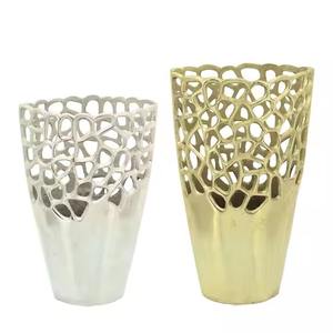 Florero de Metal hecho a mano de fábrica promocional Florero de Metal de estilo costero Precio al por mayor más vendido - Product Image 5