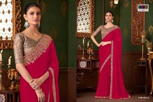 Pioneer Chiffon Soie Saree Banglori Soie Blouse Vente en gros de saris en Inde - Product Image 2