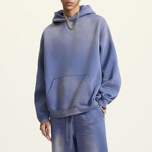 Logo 3d en relief Oversize 700 Gsm French Terry Hommes Pullover Drop Shoulder No String Heavyweight Hoodies - Product Image 1