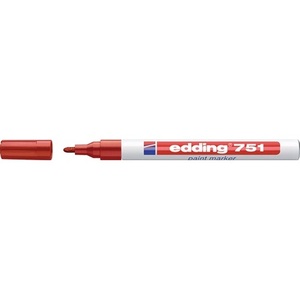 Paquete de 10 Rotuladores de Pintura Rojos EDDING 751, Punta Redonda con Ancho de Línea de 1-2 mm - Product Image 1