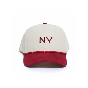 Wholesale Vietnam Manufacturer <b>Waterproof</b> Golf <b>Hats</b> Twisted Two Tone Rope Cap 5 Panel Custom Embroidered Logo Curved Bill Caps - Product Image 1