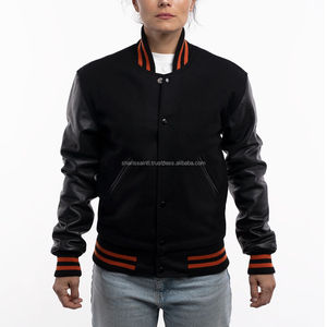 New Fashion Women's College Letterman Varsity <b>Jacket</b> with Custom Design Knitted Breathable Fabric for Casual Wear - Product Image 1
