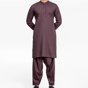 100% Top haute qualité Shalwar Kameez pour hommes et garçons confortable nouveau Style plaine couleur unie robe hommes tissu - Product Image 1