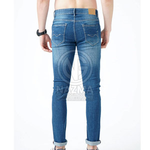 2026 Latest Design OEM Service Lightweight Casual Dark Mid Waist Breathable Premium Quality Men's Jeans <b>Pants</b> - Product Image 4