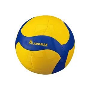 Voleibol profissional design personalizado, bolas de couro pu de microfibra com toque competição oficial