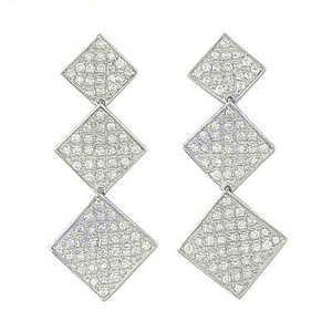 Women's Silver Geometric Drop Earrings Statement <b>Fashion</b> <b>Jewelry</b> - Product Image 2