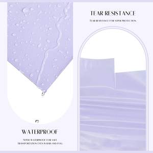 Bolsas de Envío Ecológicas con Adhesivo Fuerte, Resistentes al Agua y a Desgarros, para Ropa, Sobres de Polietileno, Color Lila Morado - Product Image 3