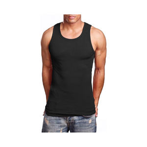 Nuevo diseño, precio bajo, peso pesado, grueso y tamaño grande, algodón blanco, camisetas sin mangas deportivas con estampado personalizado para hombres de Bangladesh - Product Image 6