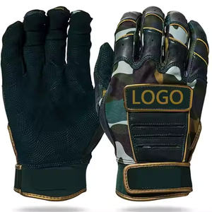 Guantes de béisbol y softbol de cuero genuino de estilo liso de alta calidad, transpirables, compatibles con pantalla táctil, servicio OEM para exteriores - Product Image 2