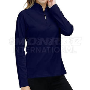 เสื้อรัดรูปของผู้หญิงเสื้อซิปครึ่งตัวดีไซน์ใหม่2025ออกแบบโลโก้ได้ตามต้องการ - Product Image 1