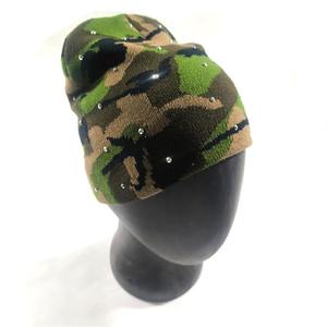 Casquette en tricot 100% acrylique de haute qualité, unisexe, personnalisée, avec strass, brodée à la main, réglable, avec revers pliable, pour les aventures en plein air - Product Image 1