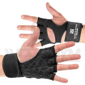 Guantes de entrenamiento cruzado Acolchado de silicona Deportes Muñequera ajustable Soporte Fitness WOD Levantamiento de pesas Empuñaduras de gimnasio - Product Image 5
