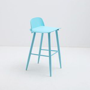 GBANK001 High <b>Bar</b> <b>Stool</b> Modern Design Fabric Seat with Metal Legs and Plastic Back Various Colors for Kitchen or Home <b>Bar</b> Use - Product Image 3
