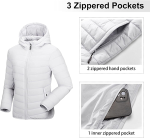 Dernier design OEM, veste matelassée en toile respirante imprimée pour femme, de haute qualité, avec rembourrage 100 % polyester, options personnalisées - Product Image 3