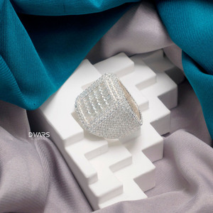 Bague de fiançailles, de mariage ou d'anniversaire pour homme en argent sterling 925, style hip-hop, avec moissanite VVS taille brillant, effet glacé, cadeau pour rappeur, or - Product Image 5