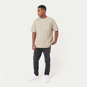 T-shirts à épaules tombantes Hommes Logo personnalisé Impression T-shirts durables Chemise séchage rapide Gym Fitness T-shirt surdimensionné Homme - Product Image 3