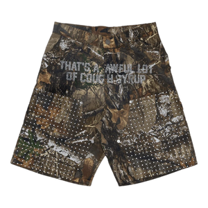 Pantalones Cortos Vaqueros de Mezclilla para Hombre, Estilo Urbano, Cintura Elástica, Corte Holgado, 100% Algodón, con Pedrería Sólida Personalizada - Product Image 1