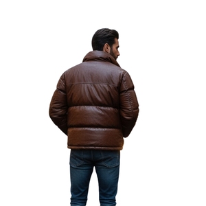 Chaqueta de Cuero para Hombre, Chaqueta de Invierno Cálida, Ropa de Calle, Chaqueta de Cuero de Alta Calidad para Hombre, Suministro de Fábrica - Product Image 4