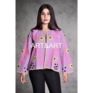 Última Colección, Chaqueta de Algodón para Mujer, Transpirable, Ecológica, de Alta Calidad, con Bordado Suzani, Gran Venta, Regalo Perfecto - Product Image 6