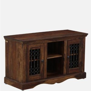 Consola de TV de madera Staffford Sheesham con acabado de teca provincial de diseño tradicional para televisores de hasta 32 \ "-Para aplicación en la sala de estar - Product Image 3