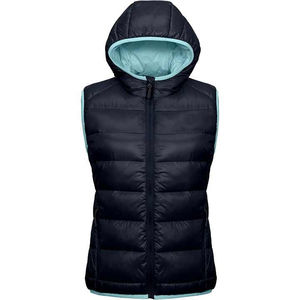 Gilet matelassé en toile décontracté d'hiver pour hommes, couleur unie, respirant, épais, fermeture éclair, vêtements d'extérieur, gilets matelassés pour hommes - Product Image 3