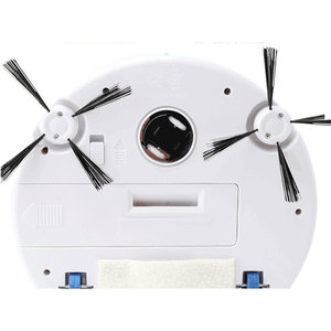 White Rechargeable Smart Robot Vacuum Cleaner USB Power Source Automatic Cleaning Navigation Wet <b>Dry</b> <b>Mopping</b> for Hotels - Product Image 2