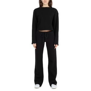 Wholesale <b>Women</b> High Waist Slim Fit Yoga Pants Sports Casual Pants Flared <b>Leggings</b> Flare Wide Leg Yoga Pants - Product Image 3