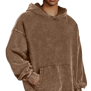 Sudaderas Extra Grandes con Lavado Ácido, Estilo Vintage Desgastado, Diseño Personalizado con Logotipo, Sudaderas con Capucha 100% Algodón - Product Image 1