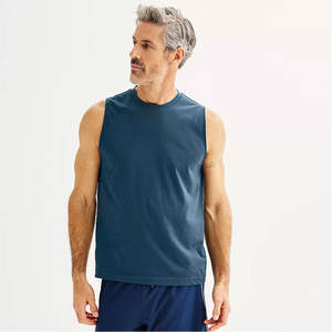 Camiseta de hombre 100 poliéster algodón diseño correr entrenamiento músculo chaleco logotipo personalizado chaleco camisetas sin mangas para hombre - Product Image 2